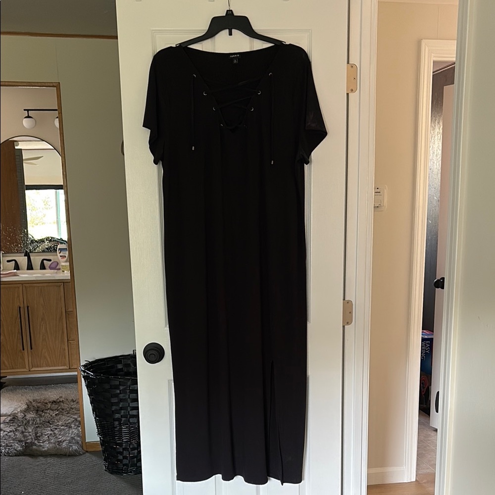Torrid Black Casual Short Sleeve Maxi Dress